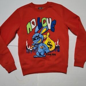 HUGE Men's Embroidered "No Love" Crewneck Sweater